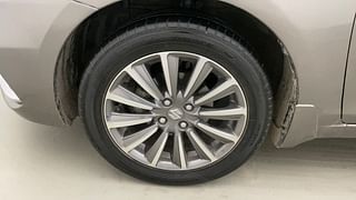 Used 2021 Maruti Suzuki Ciaz Alpha AT Petrol Petrol Automatic tyres LEFT FRONT TYRE RIM VIEW