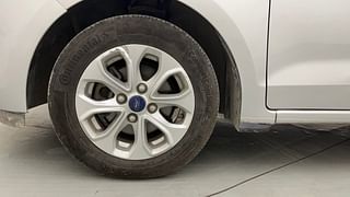 Used 2016 Ford Figo Aspire [2015-2019] Titanium 1.2 Ti-VCT Petrol Manual tyres LEFT FRONT TYRE RIM VIEW