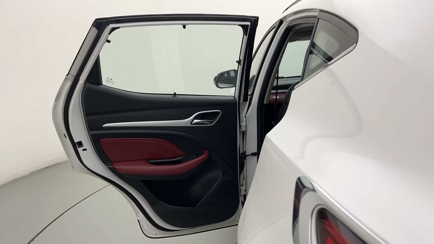New MG Motors Astor interior LEFT REAR DOOR OPEN VIEW