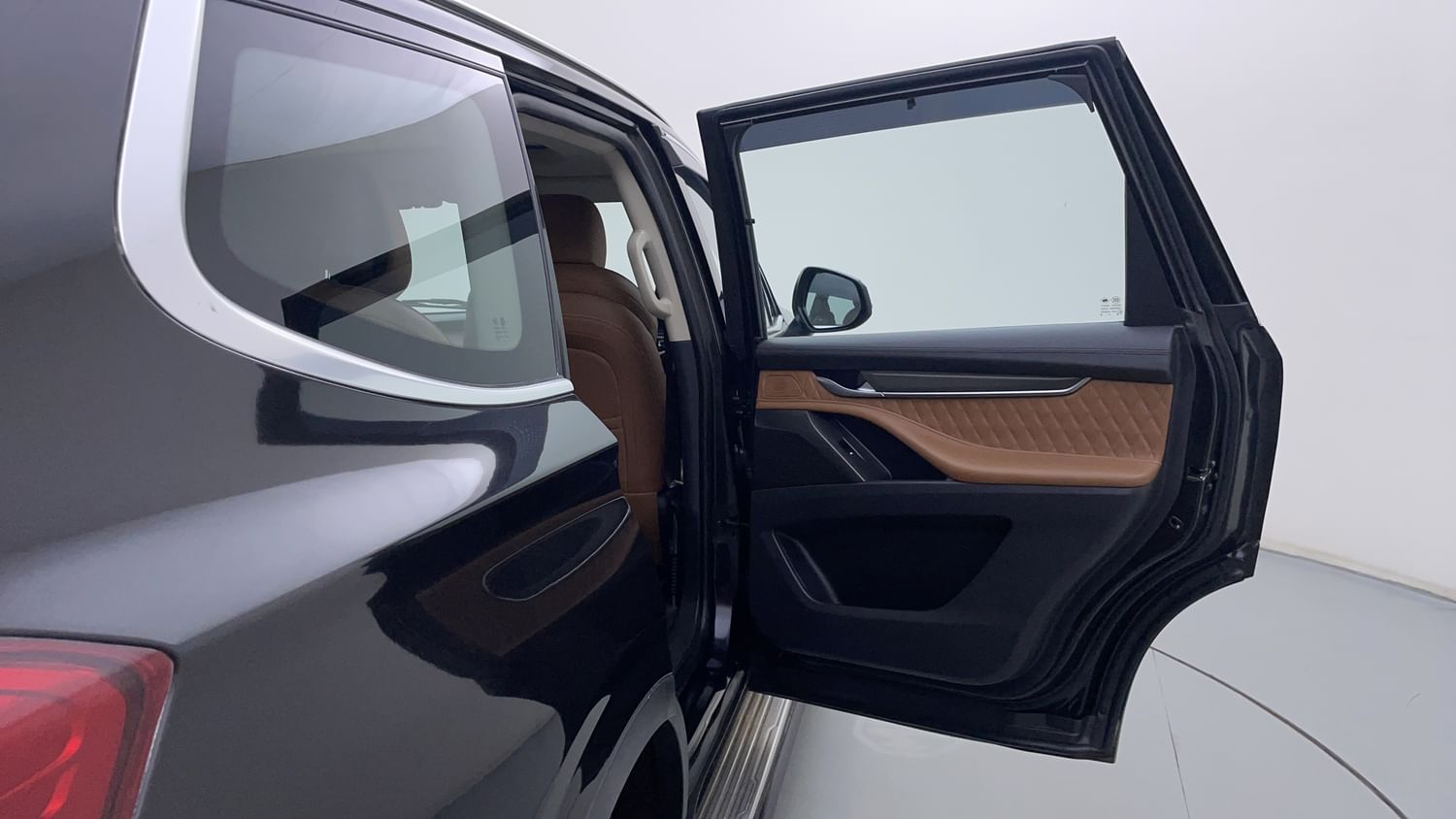 New MG Motors Gloster interior RIGHT REAR DOOR OPEN VIEW