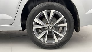 Used 2022 Skoda Slavia Style 1.0L TSI AT Petrol Automatic tyres LEFT REAR TYRE RIM VIEW