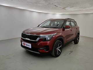 Used 2021 Kia Seltos HTK Plus G Petrol Manual exterior LEFT FRONT CORNER VIEW