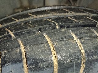Used 2022 Renault Triber RXL Petrol Manual tyres LEFT FRONT TYRE TREAD VIEW