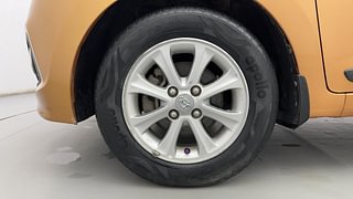 Used 2014 Hyundai Grand i10 Asta 1.2 Kappa VTVT Petrol Manual tyres LEFT FRONT TYRE RIM VIEW