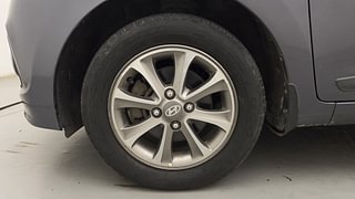 Used 2015 Hyundai Grand i10 [2013-2017] Asta 1.2 Kappa VTVT (O) Petrol Manual tyres LEFT FRONT TYRE RIM VIEW