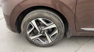 Used 2021 Hyundai Aura SX 1.2 Petrol Petrol Manual tyres LEFT FRONT TYRE RIM VIEW