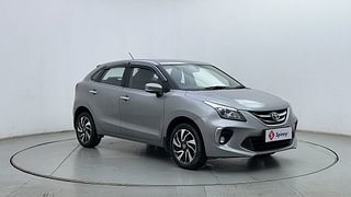 Used 2021 Toyota Glanza [2019-2022] G Petrol Manual exterior RIGHT FRONT CORNER VIEW