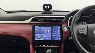 Used 2022 MG Motors Astor Savvy 1.3 Turbo AT S Red Petrol Automatic interior MUSIC SYSTEM & AC CONTROL VIEW