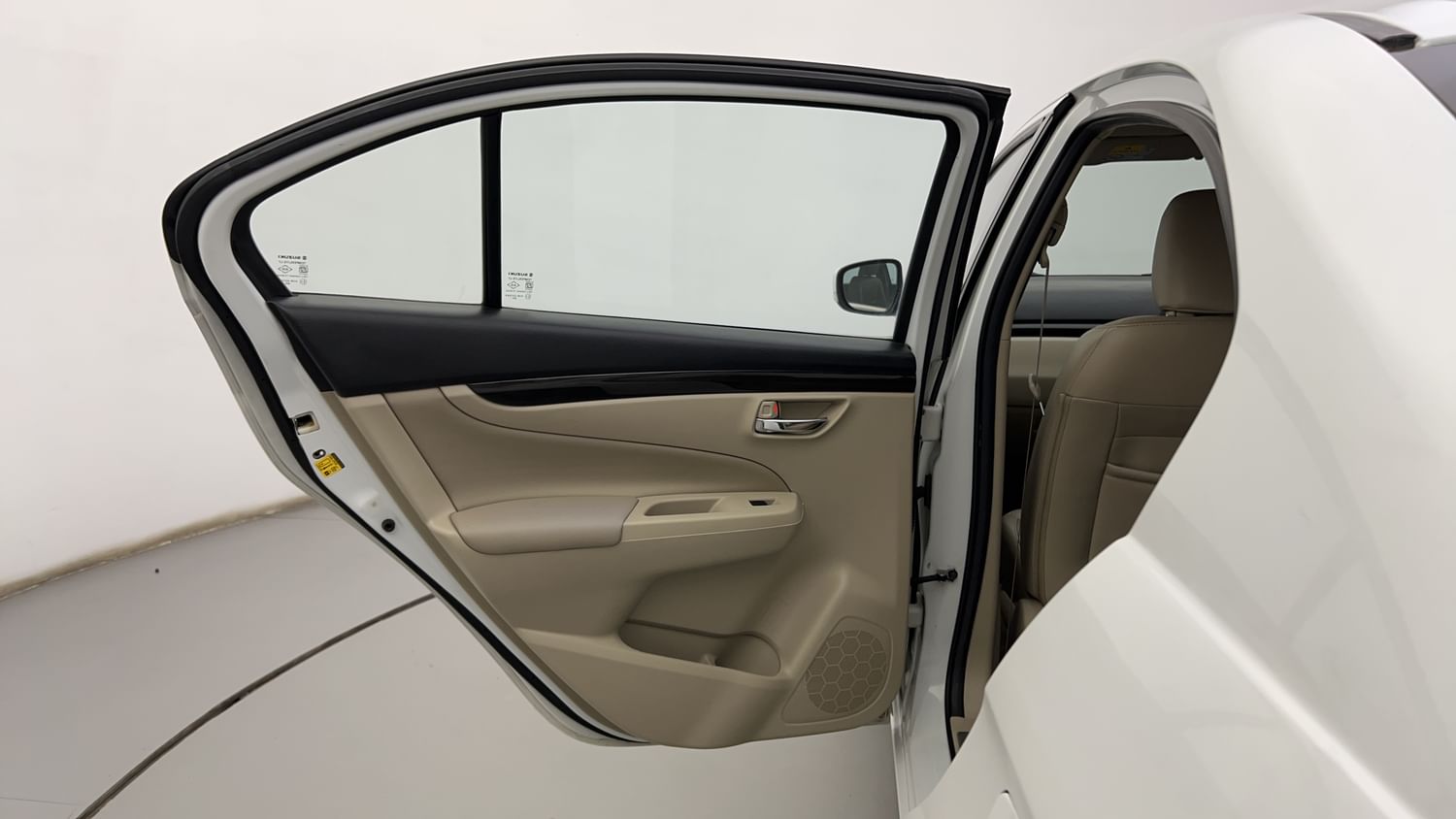 New Maruti Suzuki Ciaz interior LEFT REAR DOOR OPEN VIEW
