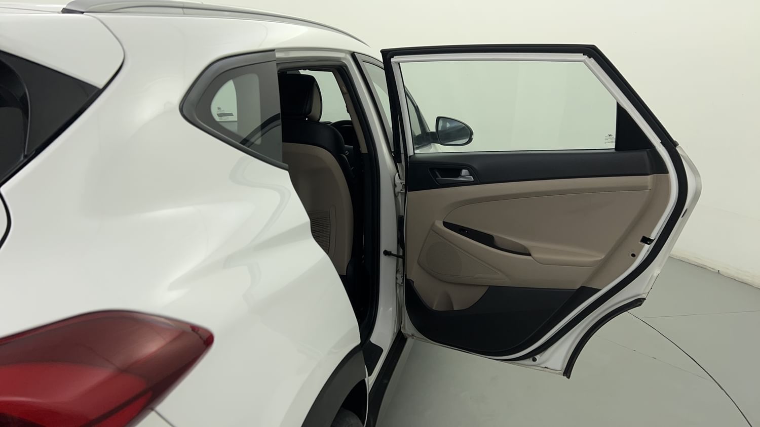 New Hyundai Tucson interior RIGHT REAR DOOR OPEN VIEW