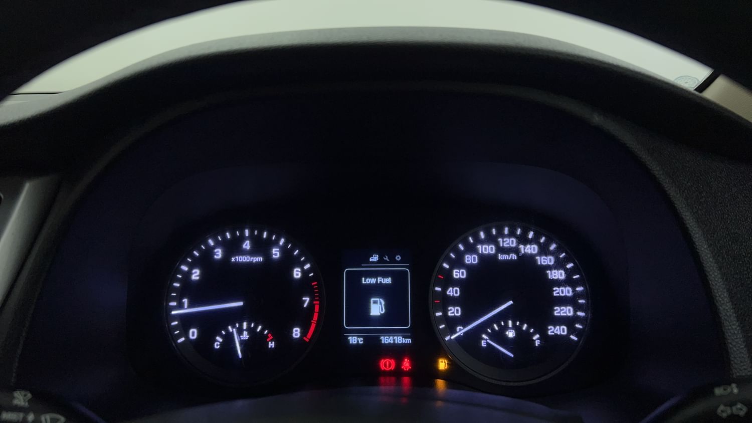 New Hyundai Tucson interior CLUSTERMETER VIEW