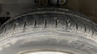 Used 2017 Mahindra KUV100 [2015-2017] K6 6 STR Petrol Manual tyres LEFT FRONT TYRE TREAD VIEW