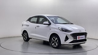 Used 2022 Hyundai Aura SX Plus 1.2 AMT Petrol Petrol Automatic exterior RIGHT FRONT CORNER VIEW