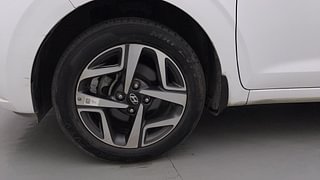 Used 2022 Hyundai Aura SX Plus 1.2 AMT Petrol Petrol Automatic tyres LEFT FRONT TYRE RIM VIEW