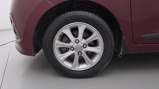 Used 2014 Hyundai Grand i10 [2013-2017] Asta (O) AT 1.2 kappa VTVT Petrol Automatic tyres LEFT FRONT TYRE RIM VIEW