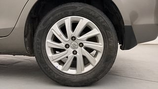 Used 2015 Maruti Suzuki Swift Dzire ZXI Petrol Manual tyres LEFT REAR TYRE RIM VIEW