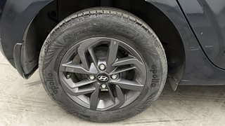 Used 2021 Hyundai Grand i10 Nios Sportz AMT 1.2 Kappa VTVT Petrol Automatic tyres RIGHT REAR TYRE RIM VIEW