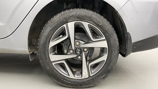 Used 2023 Hyundai Aura SX 1.2 CNG Petrol+cng Manual tyres LEFT REAR TYRE RIM VIEW