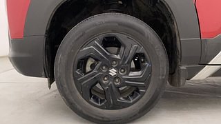 Used 2023 Maruti Suzuki Brezza ZXI AT Dual Tone Petrol Automatic tyres LEFT FRONT TYRE RIM VIEW