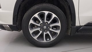 Used 2022 Maruti Suzuki Grand Vitara Alpha Plus Intelligent Hybrid Dual Tone eCVT Hybrid Automatic tyres LEFT FRONT TYRE RIM VIEW