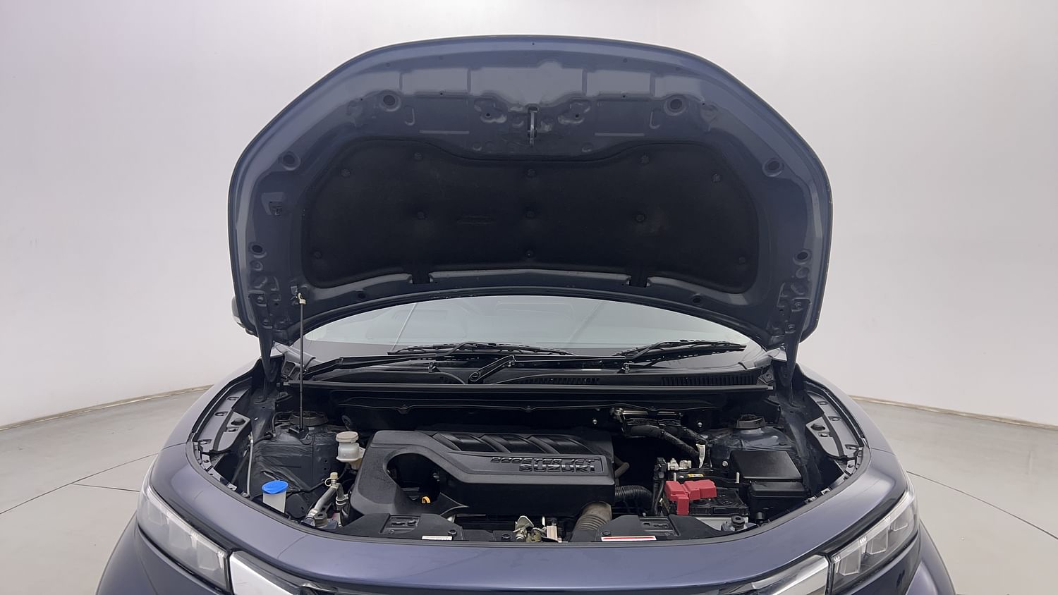 New Maruti Suzuki Fronx engine ENGINE & BONNET OPEN FRONT VIEW