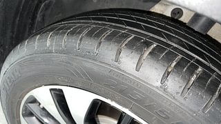 Used 2023 MG Motors Hector Plus Savvy Pro 1.5 Turbo Petrol CVT 6 STR Petrol Automatic tyres LEFT FRONT TYRE TREAD VIEW