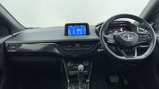Used 2023 tata Nexon XZA+  1.2l LUXS Dark Edition Petrol AT Petrol Automatic interior DASHBOARD VIEW