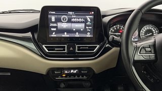 Used 2022 Toyota Glanza V Petrol Manual interior MUSIC SYSTEM & AC CONTROL VIEW