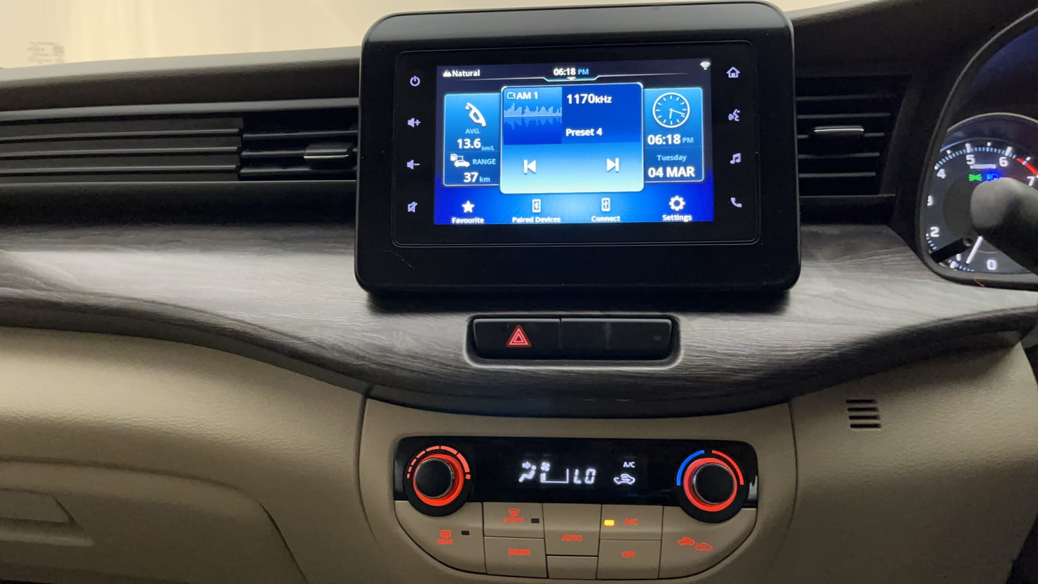 New Toyota Rumion interior MUSIC SYSTEM & AC CONTROL VIEW
