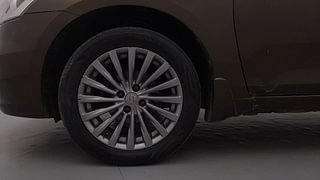 Used 2018 maruti-suzuki Ciaz Alpha Petrol AT Petrol Automatic tyres LEFT FRONT TYRE RIM VIEW