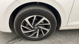 Used 2022 Volkswagen Virtus Topline 1.0 TSI AT Petrol Automatic tyres LEFT FRONT TYRE RIM VIEW