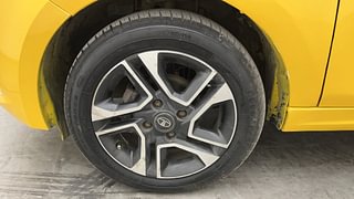Used 2021 Tata Tiago Revotron XZ Plus Petrol Manual tyres LEFT FRONT TYRE RIM VIEW