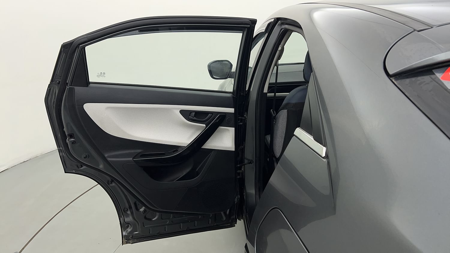 New Tata Curvv interior LEFT REAR DOOR OPEN VIEW