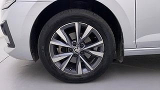 Used 2022 Skoda Slavia Style 1.0L TSI AT Petrol Automatic tyres LEFT FRONT TYRE RIM VIEW