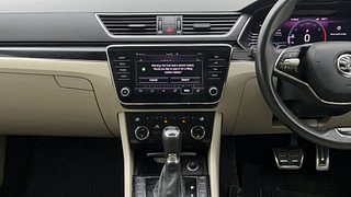 Used 2021 Skoda Superb L&K TSI AT Petrol Automatic interior MUSIC SYSTEM & AC CONTROL VIEW