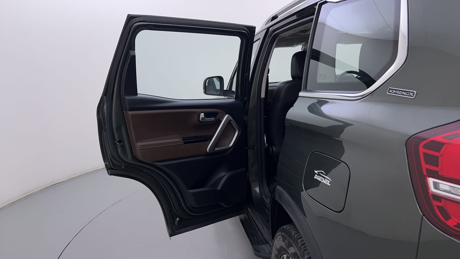 New Mahindra Scorpio N interior LEFT REAR DOOR OPEN VIEW