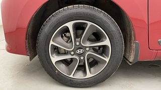 Used 2019 Hyundai Grand i10 Asta 1.2 Kappa VTVT Petrol Manual tyres LEFT FRONT TYRE RIM VIEW