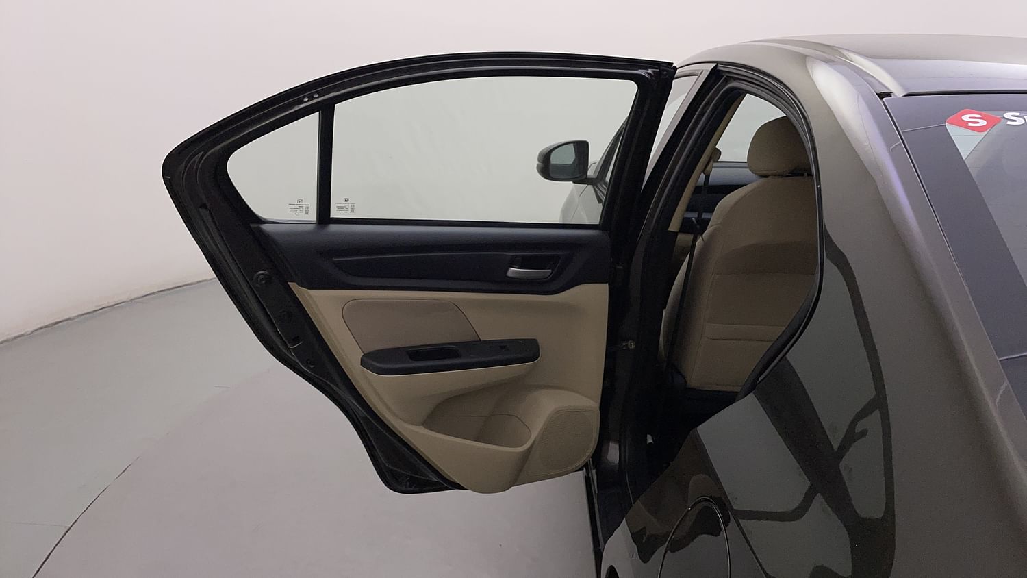 New Honda Amaze interior LEFT REAR DOOR OPEN VIEW
