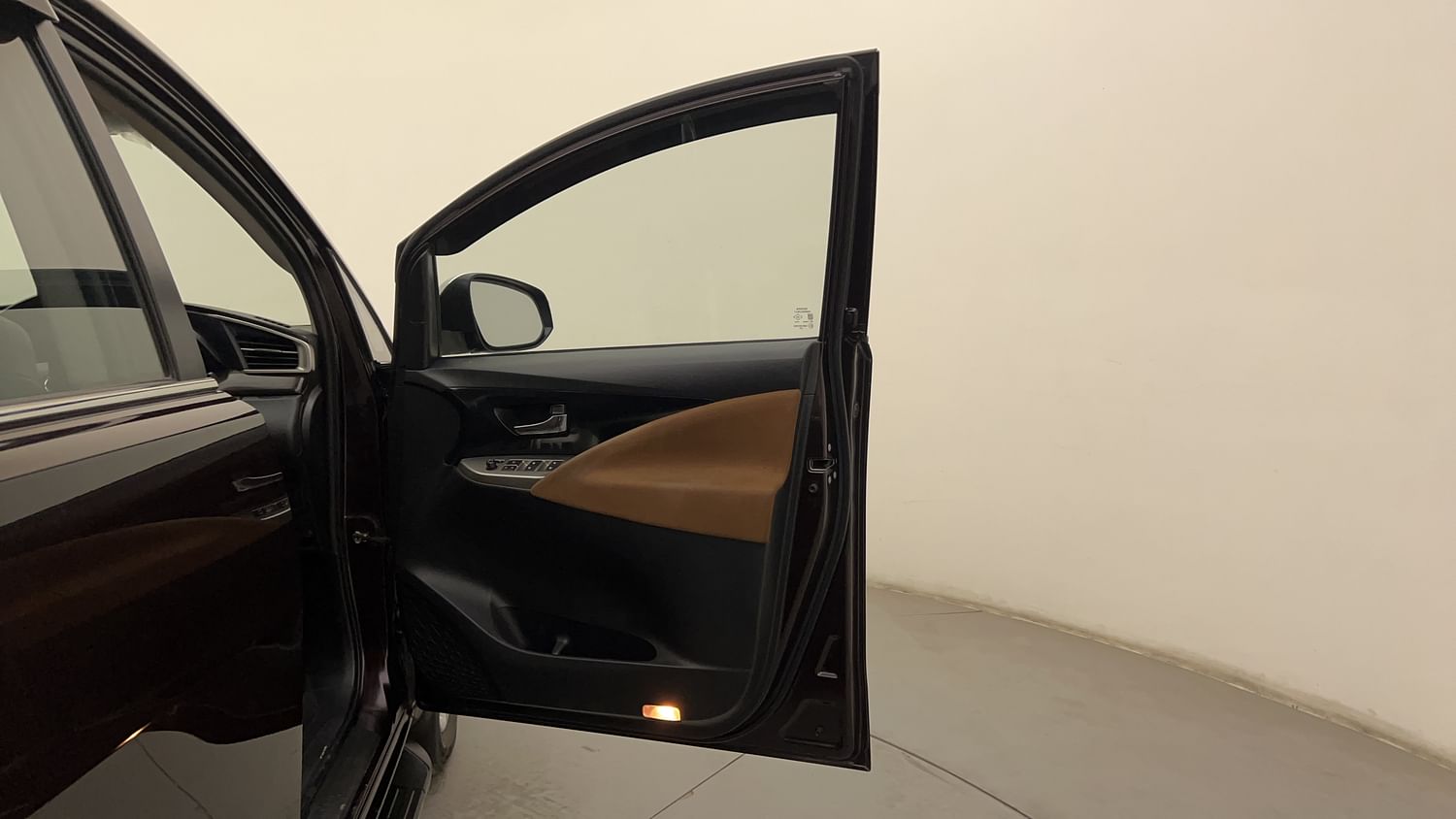 New Toyota Innova Crysta interior RIGHT FRONT DOOR OPEN VIEW