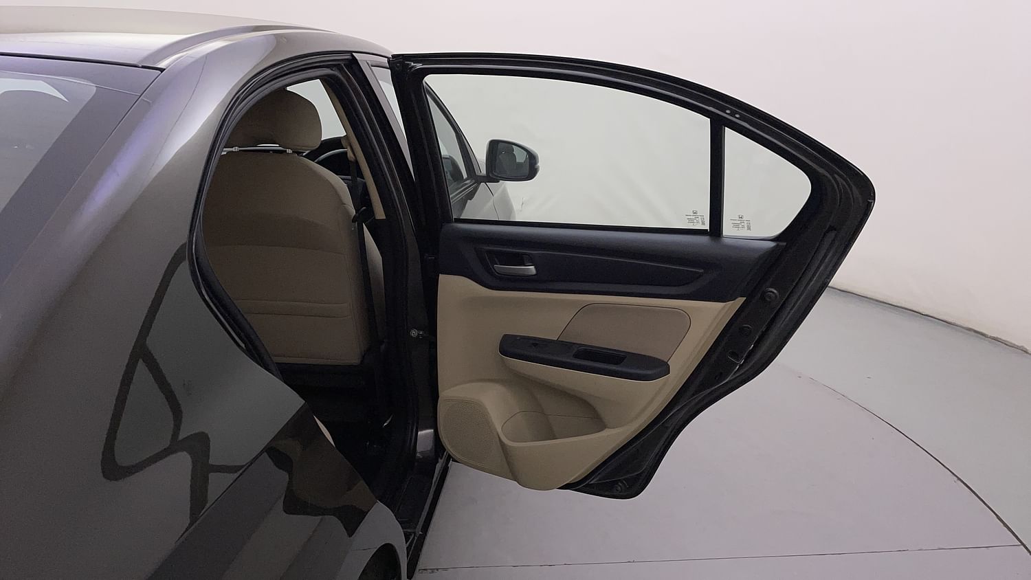 New Honda Amaze interior RIGHT REAR DOOR OPEN VIEW