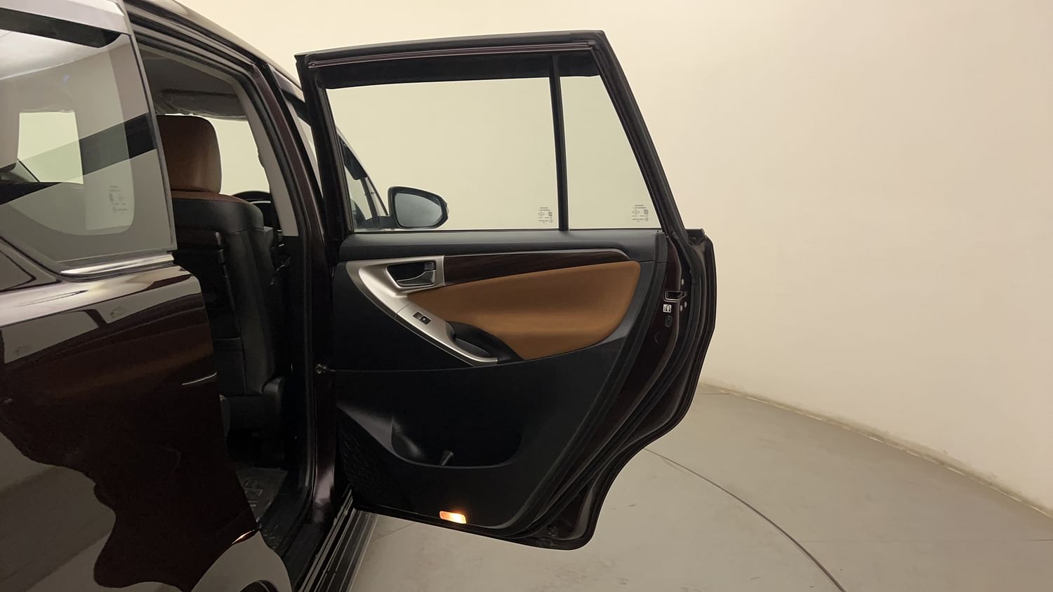 New Toyota Innova Crysta interior RIGHT REAR DOOR OPEN VIEW