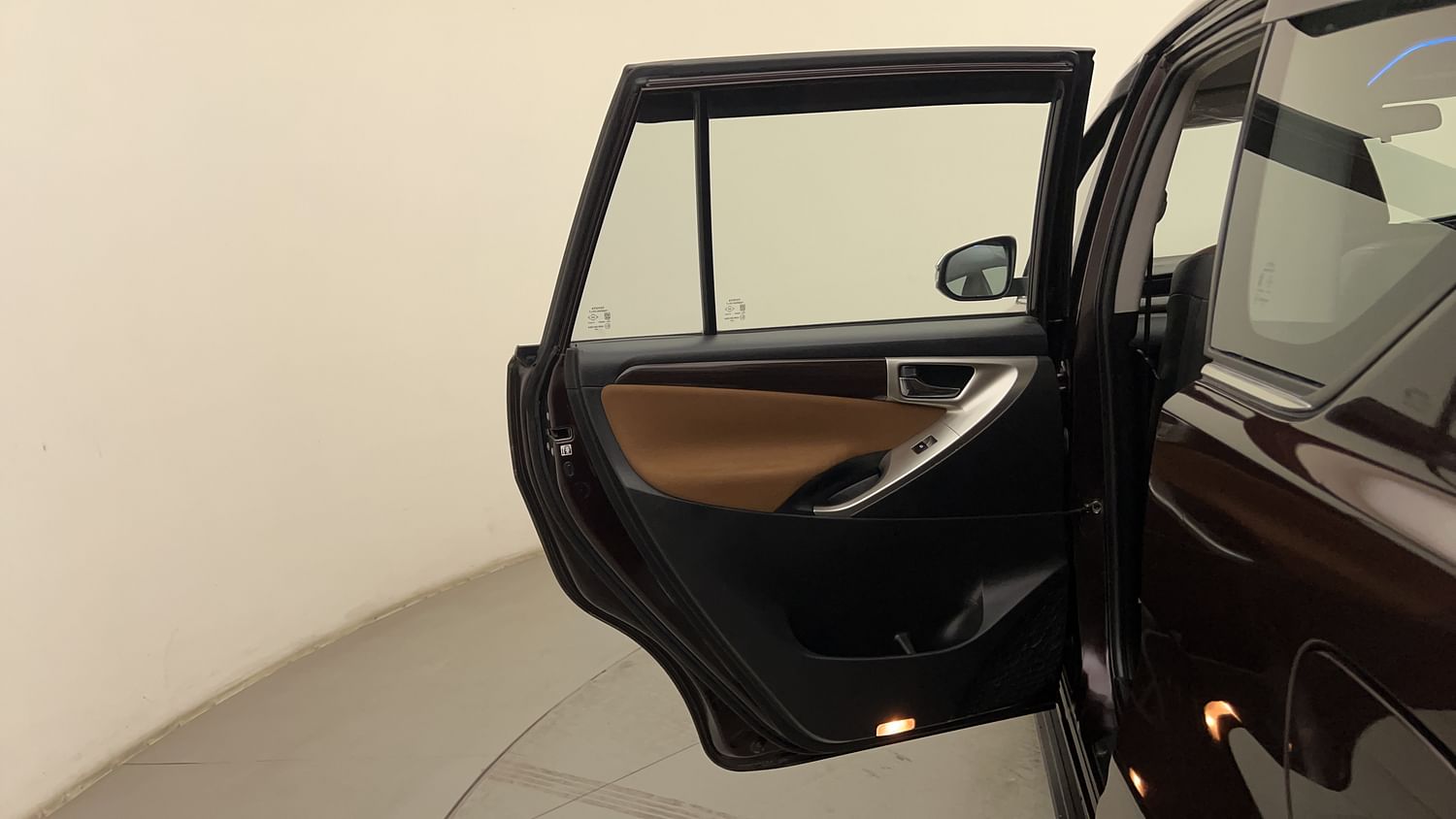 New Toyota Innova Crysta interior LEFT REAR DOOR OPEN VIEW
