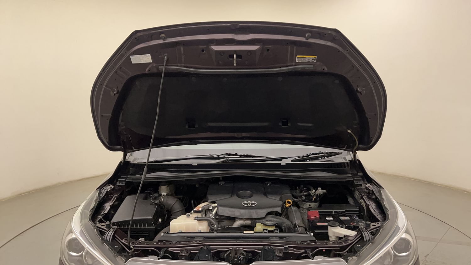 New Toyota Innova Crysta engine ENGINE & BONNET OPEN FRONT VIEW