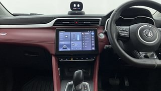 Used 2021 MG Motors Astor Savvy 1.3 Turbo AT S Red Petrol Automatic interior MUSIC SYSTEM & AC CONTROL VIEW