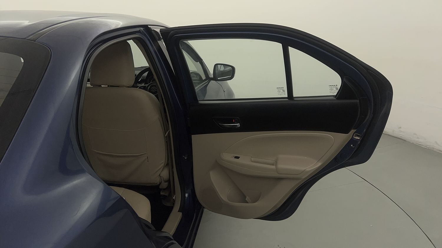 New Maruti Suzuki Dzire interior RIGHT REAR DOOR OPEN VIEW
