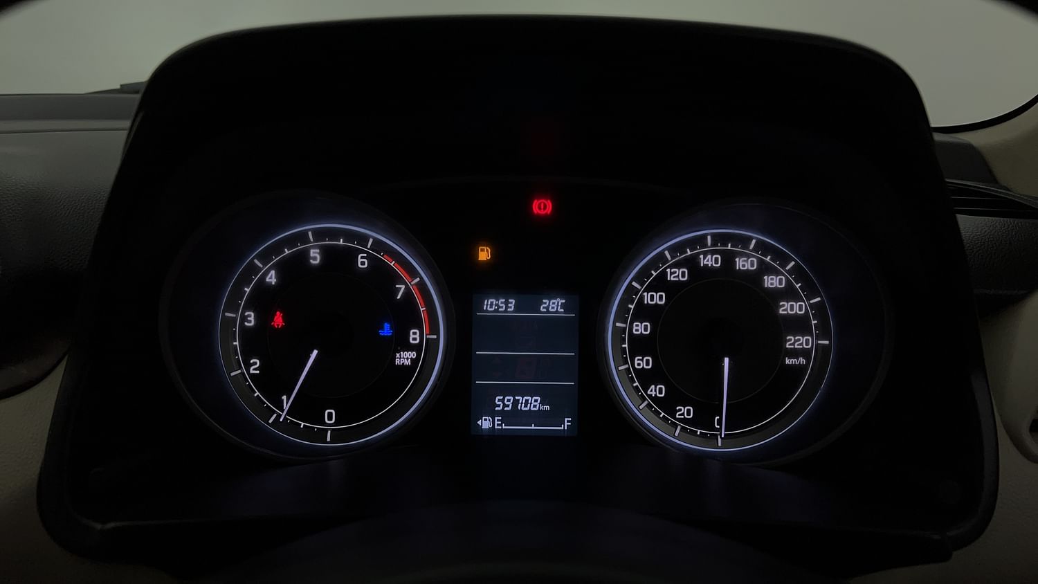 New Maruti Suzuki Dzire interior CLUSTERMETER VIEW