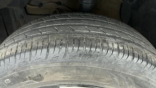 Used 2022 Maruti Suzuki Brezza ZXI Plus Dual Tone Petrol Manual tyres LEFT FRONT TYRE TREAD VIEW