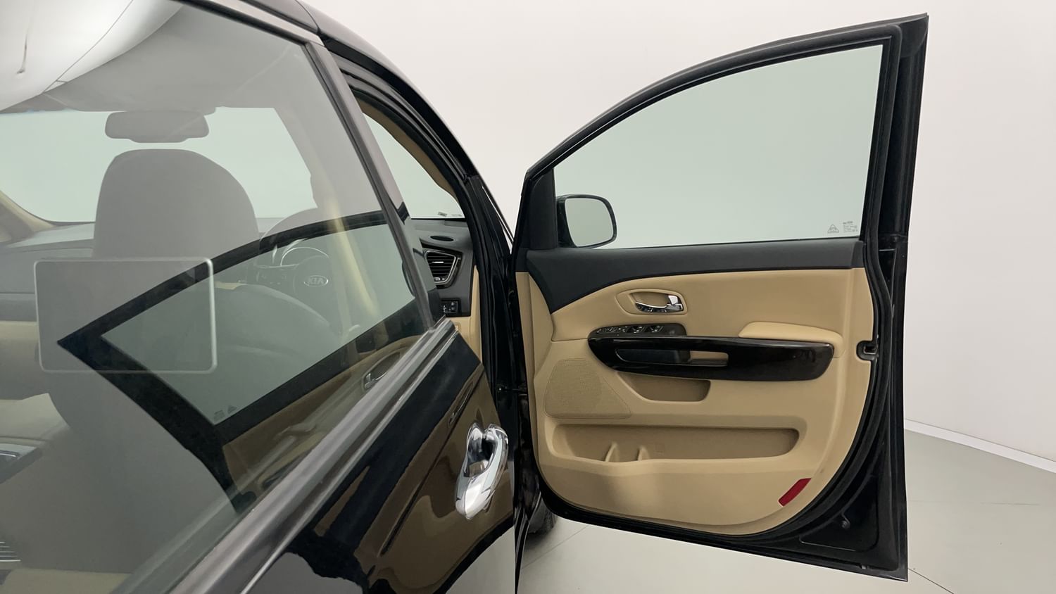 New Kia Carnival interior RIGHT FRONT DOOR OPEN VIEW