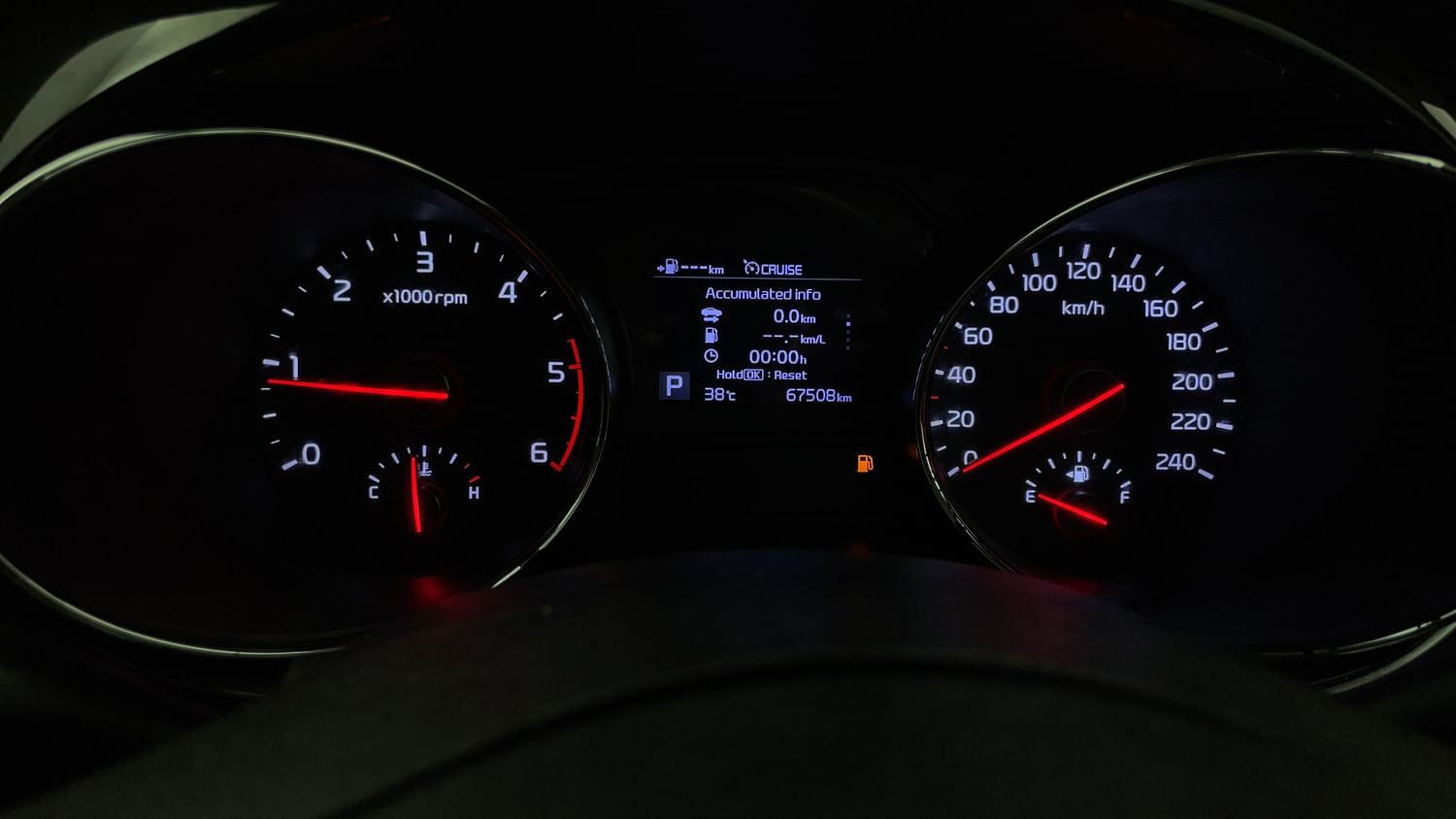 New Kia Carnival interior CLUSTERMETER VIEW