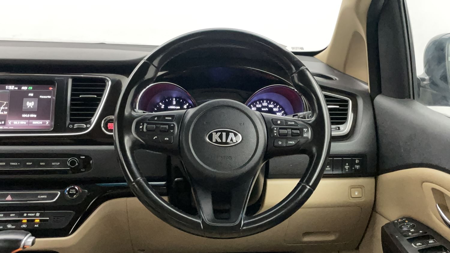 New Kia Carnival interior STEERING VIEW